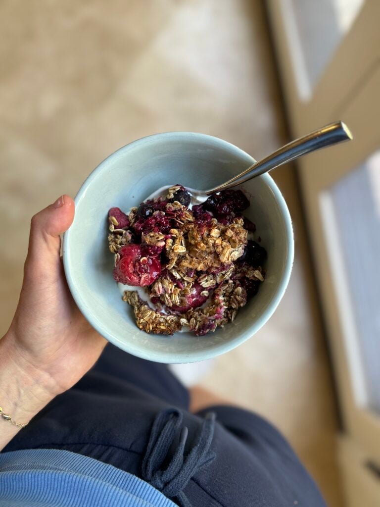 Easy Berry Breakfast Crisp — Meal Prep Friendly & High in Protein
