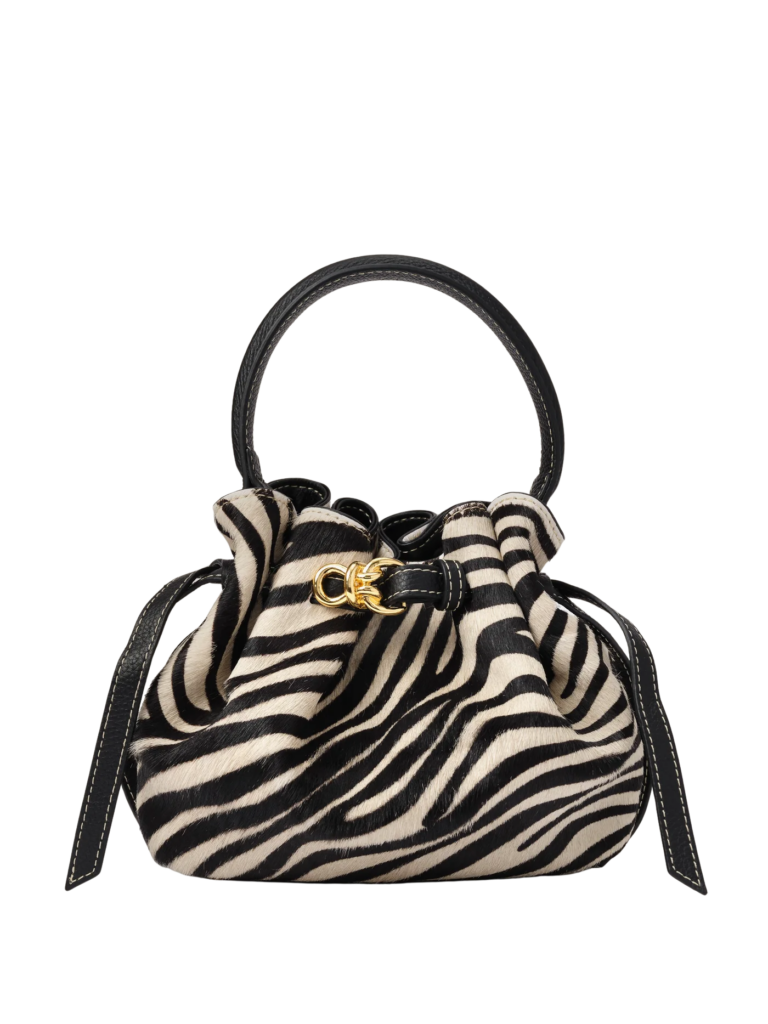 Mini Lex Pony Hair Handbag in Zebra