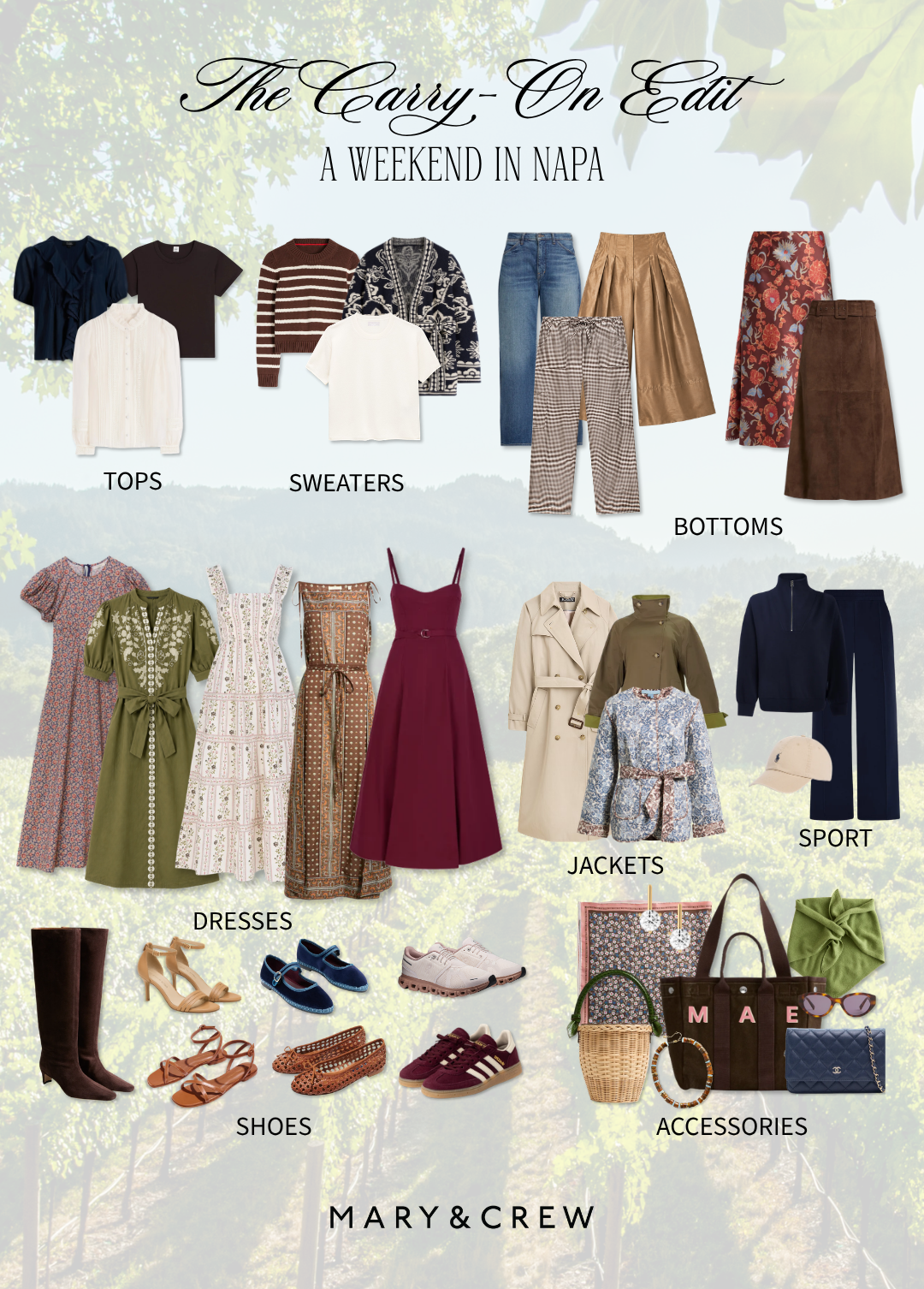 What to Pack for a Weekend in Napa Valley: The Carry-On Edit