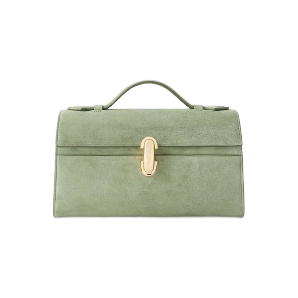 SAVETTE | Symmetry Pochette suede top-handle bag